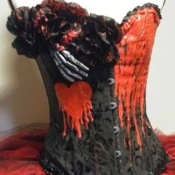 Custom made Day Of The Dead  Halloween costume Sz S-XL - Picture 4 of 4